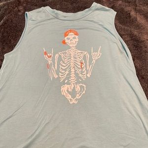 Skeleton muscle tank top